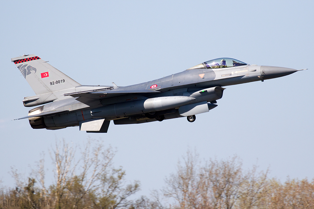 Lockheed Martin F-16C Fighting Falcon - 92-0019 - Turkish Air Force