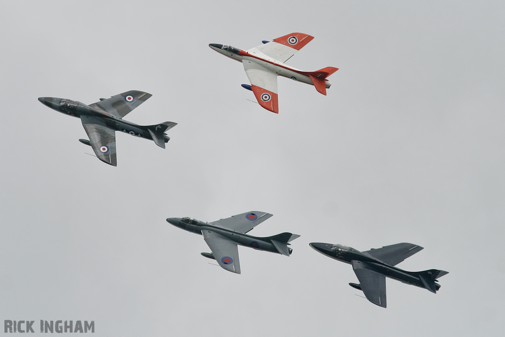 Hawker Hunter T7 - WV372/G-BXFI + XE601/G-ETPS + XE685/G-GAII + XG194/G-PRII - RAF
