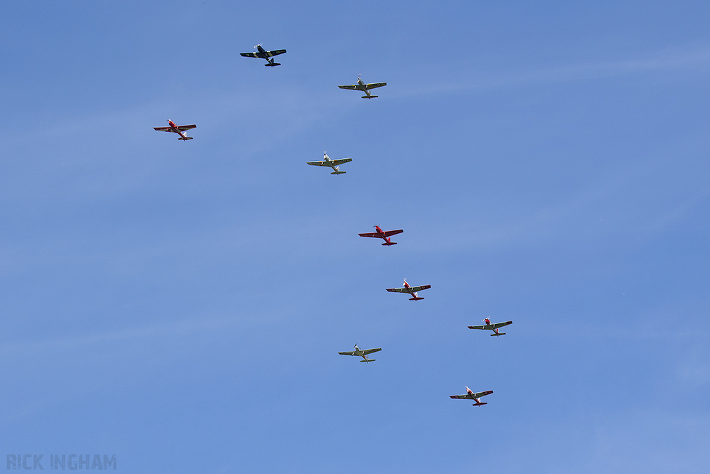 De Havilland Chipmunk 80th anniversary formation