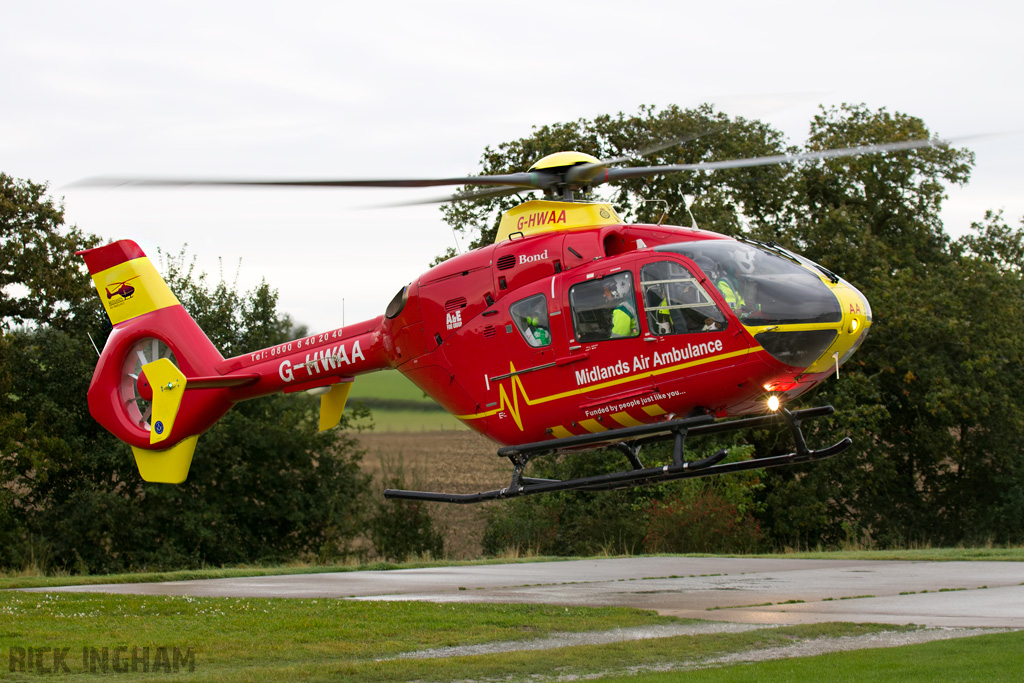 Eurocopter EC135T2 - G-HWAA - Midlands Air Ambulance