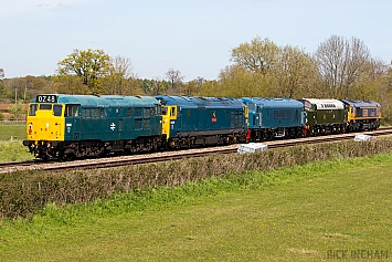 Class 31 - 31162 + Class 50 - 50035 + Class 46 - 46045 + Class 40 - 40013 + Class 66 - 66757 - GB Railfreight