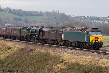 Class 57 - 57313 - Class 37 - 37516 - BR Standard Class 7 - 70013 'Oliver Cromwell' - WCRC
