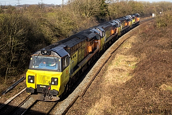 Class 70 - 70808 + 70809 + 70803 + 70811 - Colas Rail