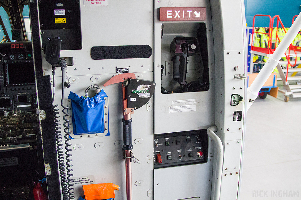 Winch controls on Sikorsky S-92A - G-MCGZ - Coast Guard