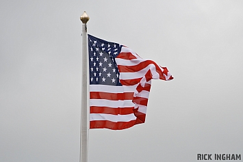 American flag on USS George H.W. Bush