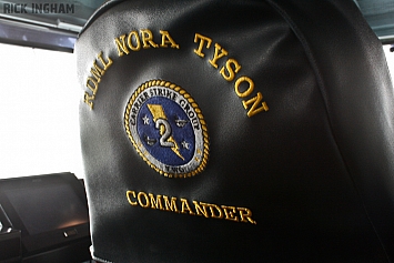 Rear Admiral Nora Tyson's seat on USS George H.W. Bush (CVN77)